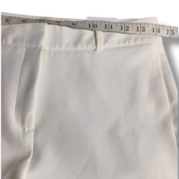 WHBM Trouser NWT Women's Size 2 Elle Slim Trouser Ecru Elle Comfort Stretch - Picture 8 of 10